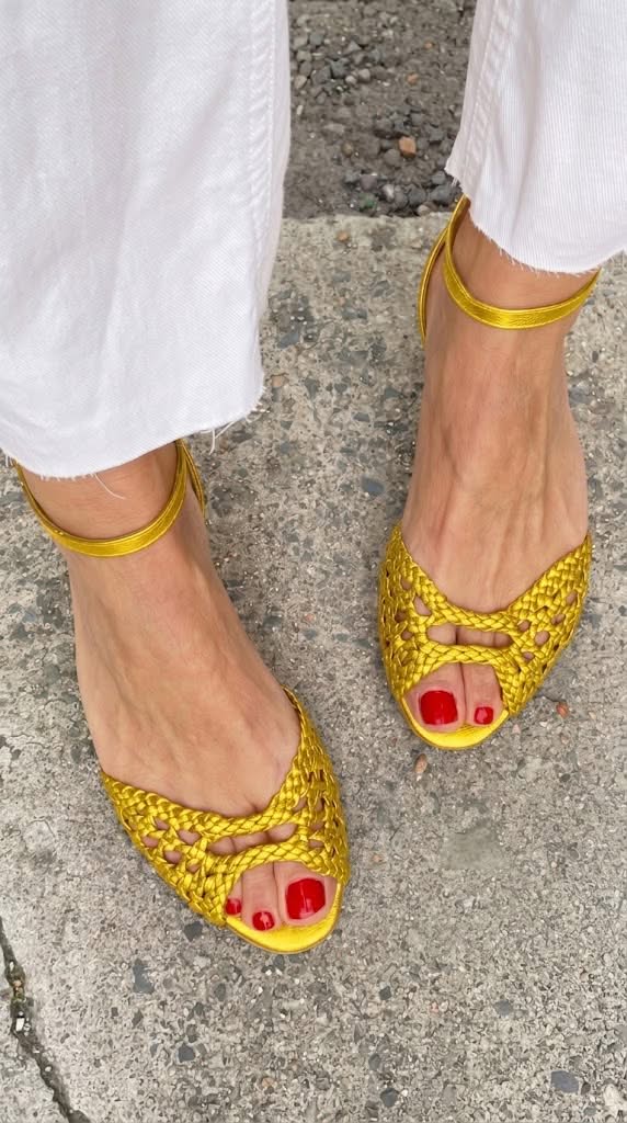 Isadora | Sandali Intrecciati Dorati