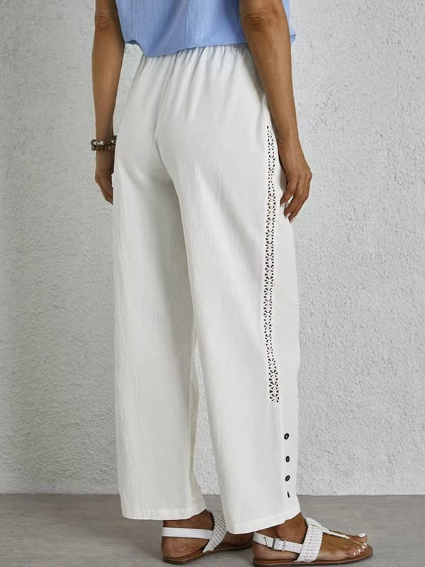Shania - Pantaloni Relaxed con Bottoni