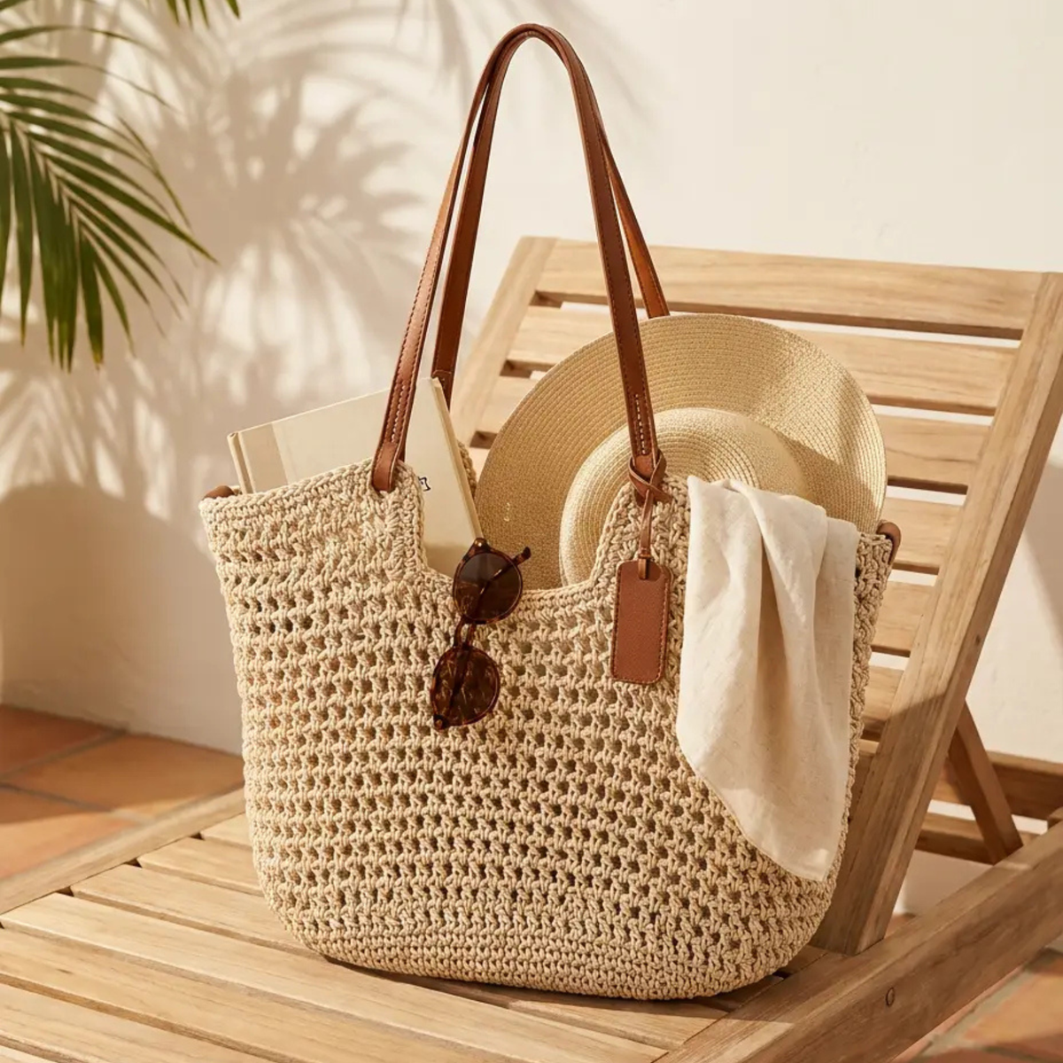 Clara | La Borsa Tote in Crochet Intrecciato a Mano