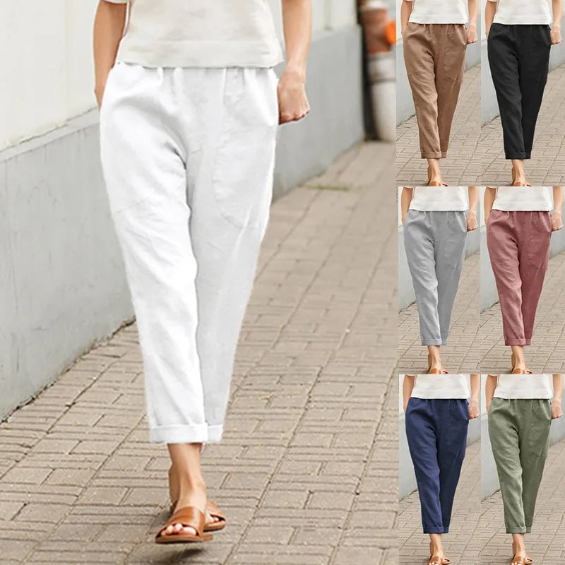 Kriza - Pantaloni a Gamba Larga con Tasche